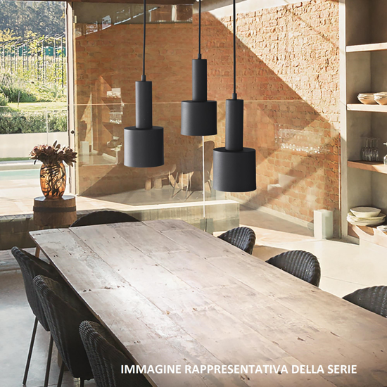 Holly sp3 ideal lux lampada a sospensione bianco tre luci da cucina con decentramento