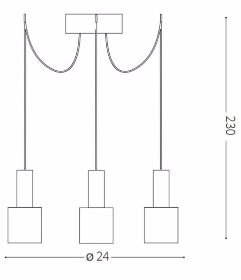 Holly sp3 ideal lux lampada a sospensione bianco tre luci da cucina con decentramento