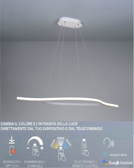 Lampadari a led cucina vivida arrow con telecomando dimmerabile da 3000k a 6000k