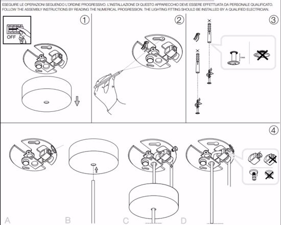 Ideal lux lampada a sospensione per penisola cucina cono bianco cavo regolabile