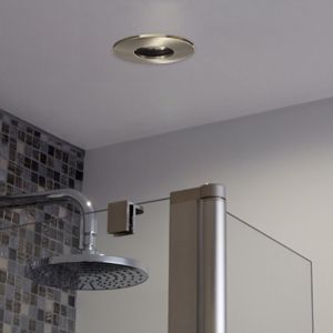 Faretto nichel per bagno doccia rotondo da soffitto a scomparsa ip54