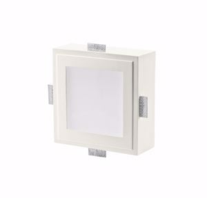 Isyluce faro quadrato  di gesso da incasso soffitto con vetro