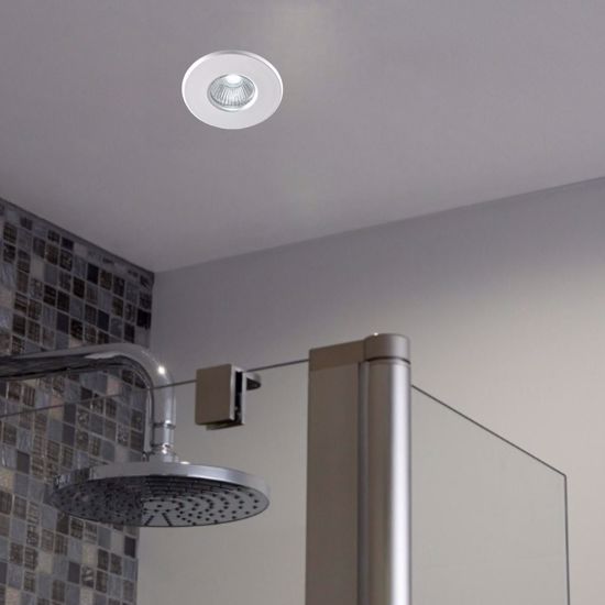 Faretto led da incasso per bagno doccia 5w 4000k 220v bianco rotondo ip65 a soffitto