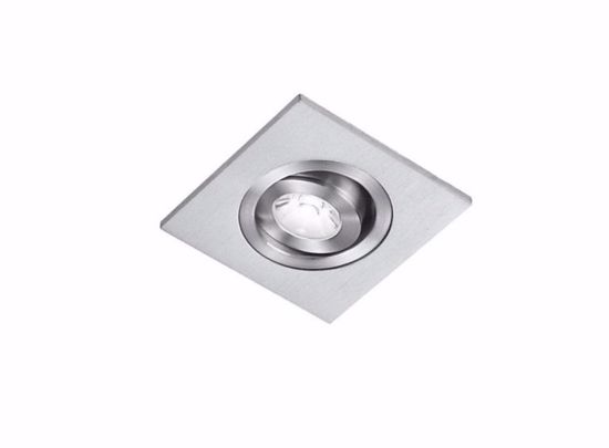 Faretto quadrato da incasso  grigio 3w 3000k 220v orientabile