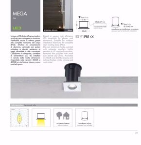 Faretto da incasso led 220v 1w 3000k grigio per bagno doccia ip65