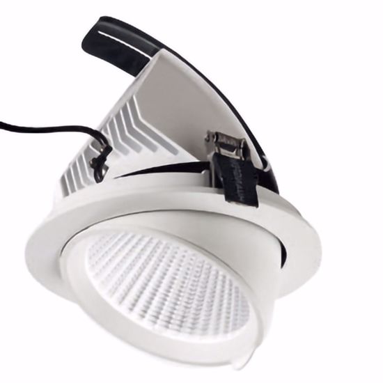 Gea luce chandra faretto da incasso  20w 3000k orientabile rotondo bianco 220-240v