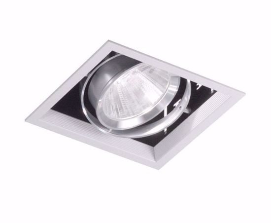 Faretto a led da incasso a soffitto cestello 7w 3000k 220v orientabile quadrato bianco