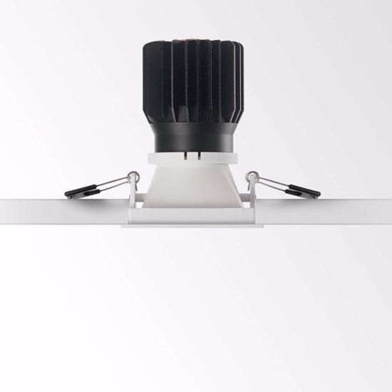 Ideal lux game trim square faretto a led da incasso 3000k 11w quadrato bianco nero