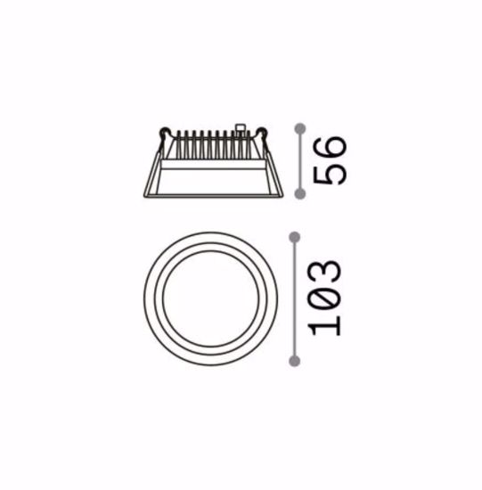 Deep fi ideal lux faretto incasso per controsoffitto tondo bianco 10w 3000k 220v