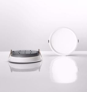 Ideal lux deep fi faretto a led da incasso rotondo ip44 su cartongesso 20w 3000k