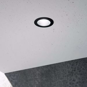 Ideal lux quark faretto  da incasso soffitto cartongesso 8w 3000k 220v tondo nero