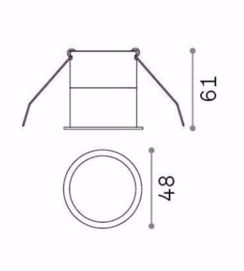 Ideal lux quark faretto led da incasso soffitto cartongesso 8w 3000k 220v tondo nero