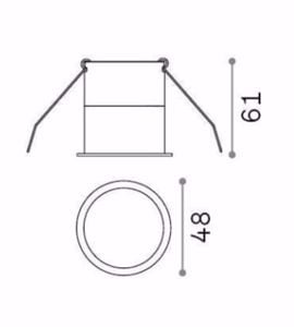 Quark ideal lux faretto da incasso  a soffitto 8w 3000k 220v bianco rotondo