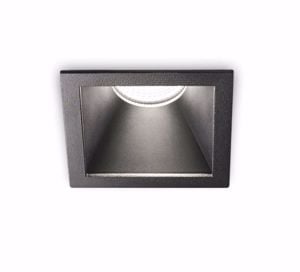 Game trim square ideal lux faretto da incasso led 11w 2700k nero quadrato