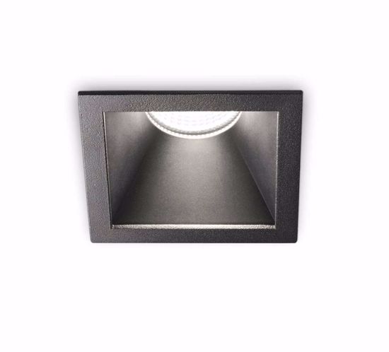 Game trim square ideal lux faretto da incasso led 11w 2700k nero quadrato