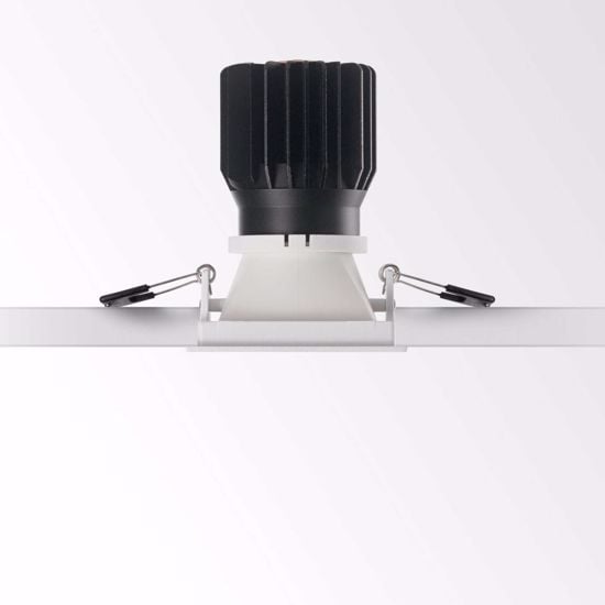 Game trim square ideal lux faretto a led da incasso soffitto 11w 2700k quadrato bianco