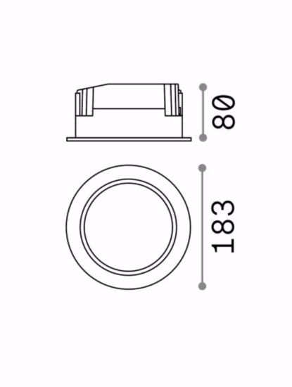 Ideal lux basic faretto  incasso soffitto cartongesso rotondo bianco 30w 3000k 220v