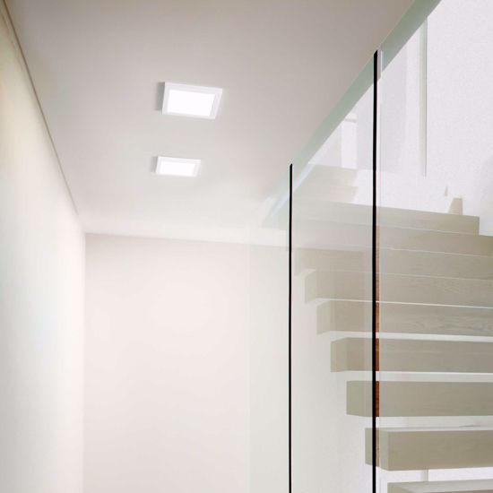 Ideal lux aura pl square faretto incasso controsoffitto in cartogesso  bianco 20w 4000k