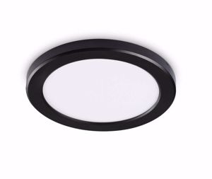 Aura pl round ideal lux faretto  incasso rotondo per soffitto nero 20w 3000k 220v