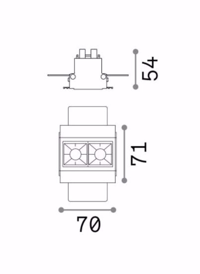 Lika trimless ideal lux cestello faretto  da incasso 6w 3000k