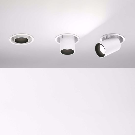 Nova ideal lux faretto da incasso  orientabile bianco per soffitto cartongesso 12w 4000k 220v