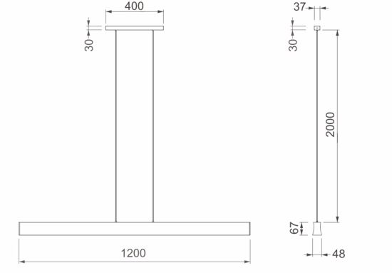 Lampadario a sospensione led 38w 3000k sabbia