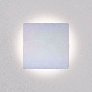 Applique quadrato bianco led 12w 3000k design moderna