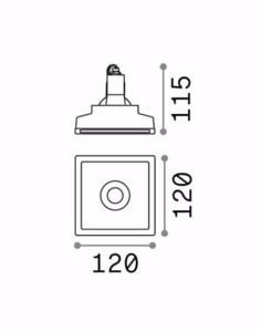 Zephyr fi d12 ideal lux portafaretto da in casso per soffitto cartongesso gu10 220v