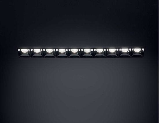 Lika fi trimless faretto led incasso per controsoffitto nero 10 luci 20w 3000k 220v