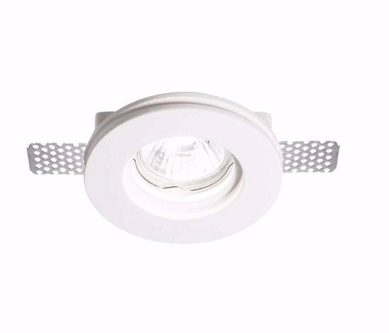 Samba fi round d74 ideal lux faretto di gesso da incasso a soffitto rotondo gu10