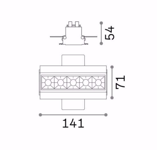 Ideal lux lika trimless cestello faretto da incasso per soffitto 5 luci 12w 3000k 220v nero