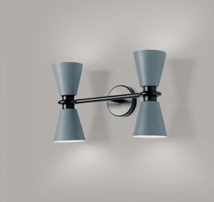 Lampada da parete moderna per interno grigio miloox graal