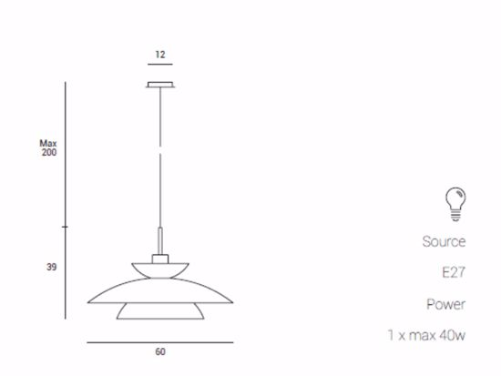 Sforzin miloox kloe lampadario tortora per tavolo cucina moderna