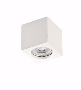 Plafone da soffitto cubo bianco gesso pitturabile isyluce gu10