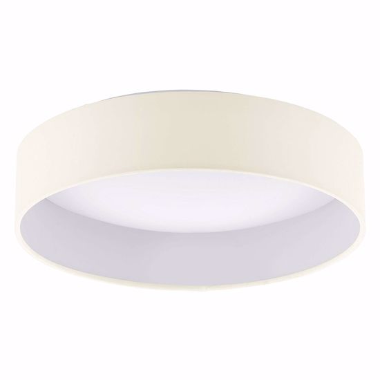 Plafoniera  rotonda led 13w 3000k tessuto crema fp