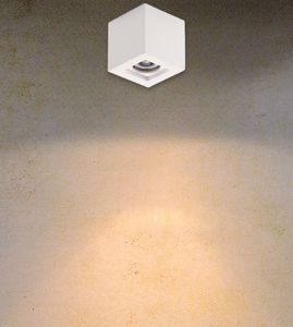 Plafone cubo da soffitto gu10 di gesso bianco isyluce