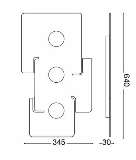 Totem pl3 ideal lux plafoniera moderna squadrata per soggiorno tre luci