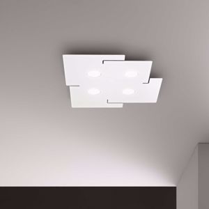 Totem pl4 ideal lux plafoniera  da cucina quattro luci gx53 bianca