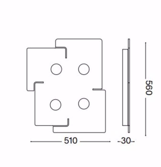 Totem pl4 ideal lux plafoniera moderna da cucina quattro luci gx53 bianca