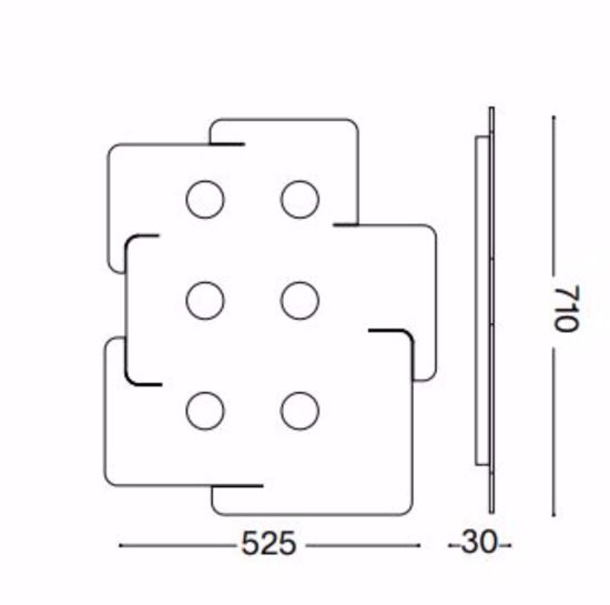 Ideal lux totem pl6 plafoniera bianca gx53 sei luci moderna sottile