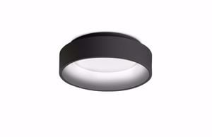 Ziggy pl d030 ideal lux plafoniera nera led 22w 3000k tonda per ingresso