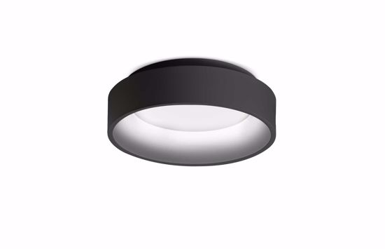 Ziggy pl d030 ideal lux plafoniera nera led 22w 3000k tonda per ingresso