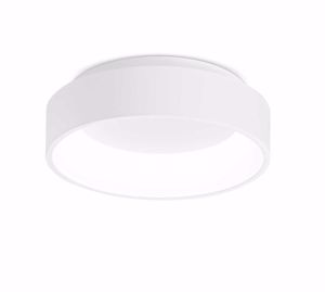 Ideal lux ziggy pl d030 plafoniera tonda bianca led 22w 3000k 