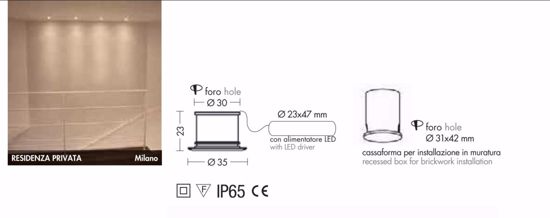 Faretto per doccia bagno da incasso  ip65 1w 4000k 220v rotondo cromo