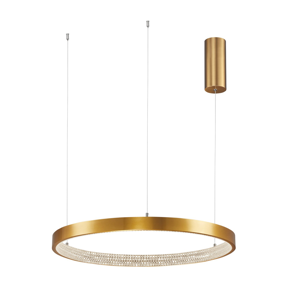 Lampadario anello a sospensione 60cm oro led 37w 3000k dimmerabile