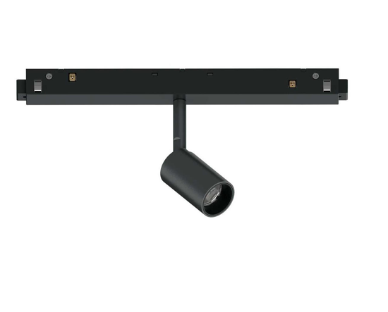 Ideal lux ego track faretto monofase nero 3w 3000k led dimmerabile orientabile