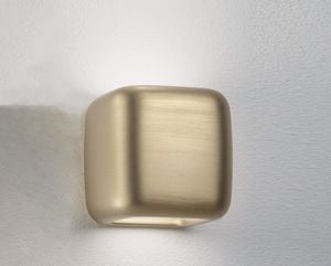 Applique da interno moderno cubo oro opaco gea luce babol
