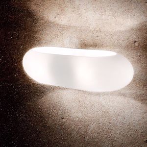 Moris ap2 ideal lux applique vetro ovale bianco moderna per interni