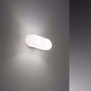 Moris ap2 ideal lux applique vetro ovale bianco moderna per interni