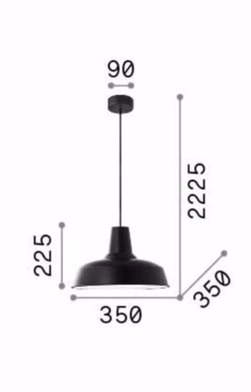 Moby sp1 nero ideal lux lampadario per cucina b